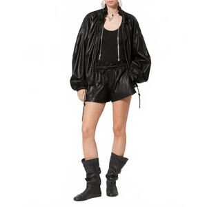 NEW ISABEL MARANT naline pull-on shorts in black